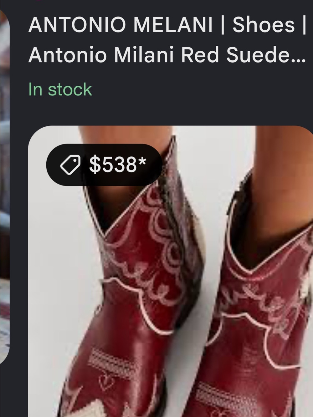 Donald J. Pliner Red Velvet Western Couture Ankle Boots NEW Price firm - Picture 16 of 16